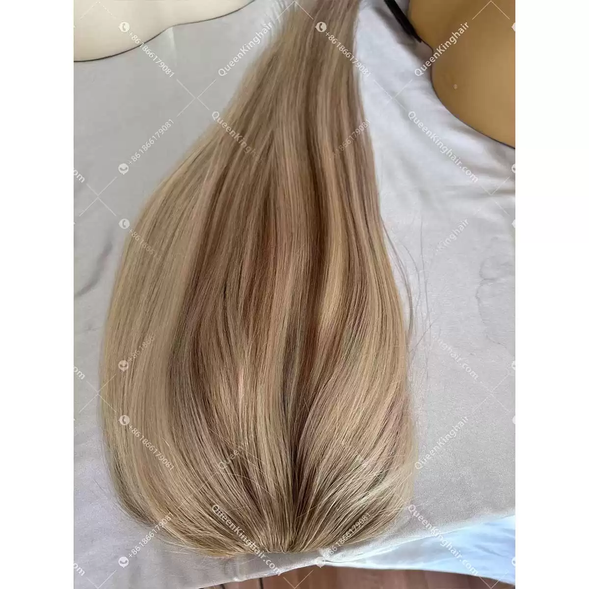 18 inches 8x8 with 4x4 silk base topper virgin hair