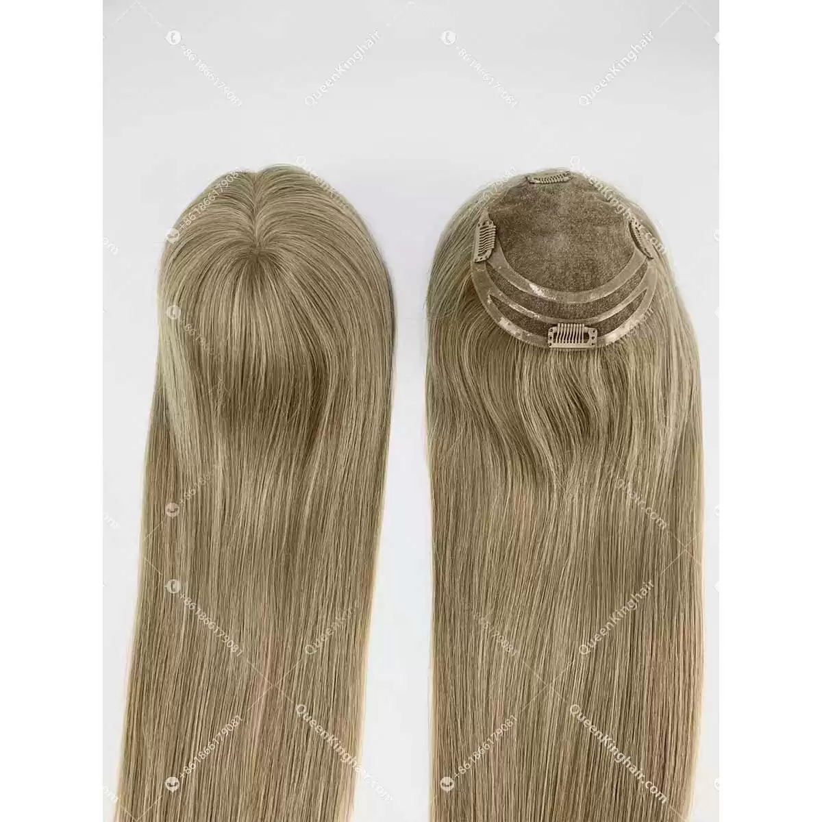 20" Virgin Hair Hd lace Base European Hair Topper Size 5.5"x6" Ready For Shipment
