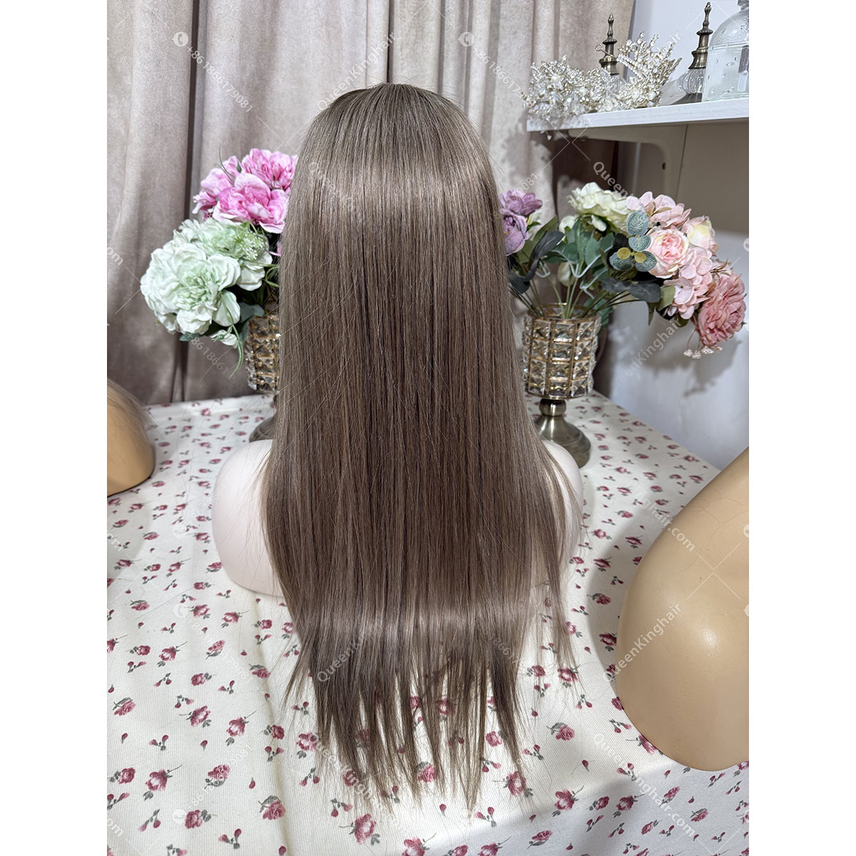 Luna Dark roots with brown and blonde balayage 13x6 transparent lace 150% density
