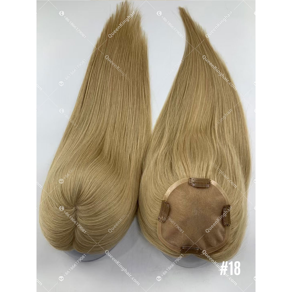Virgin Hair Mono Base European Hair Topper Size 5"x5" Ready For Shipment