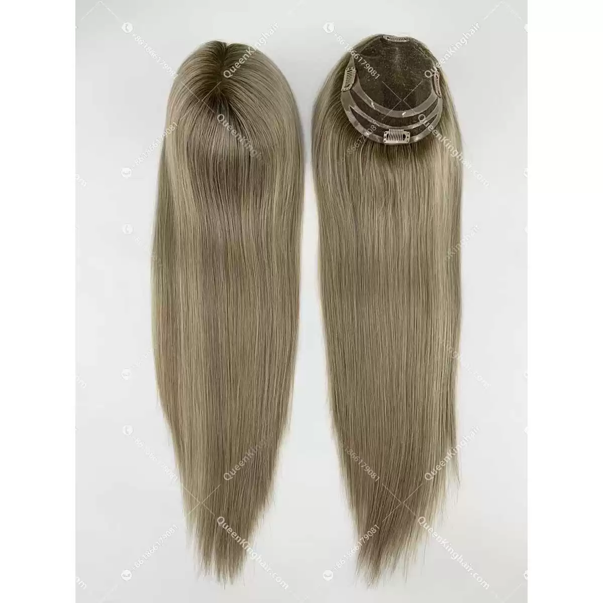 20" Virgin Hair Hd lace Base European Hair Topper Size 5.5"x6" Ready For Shipment