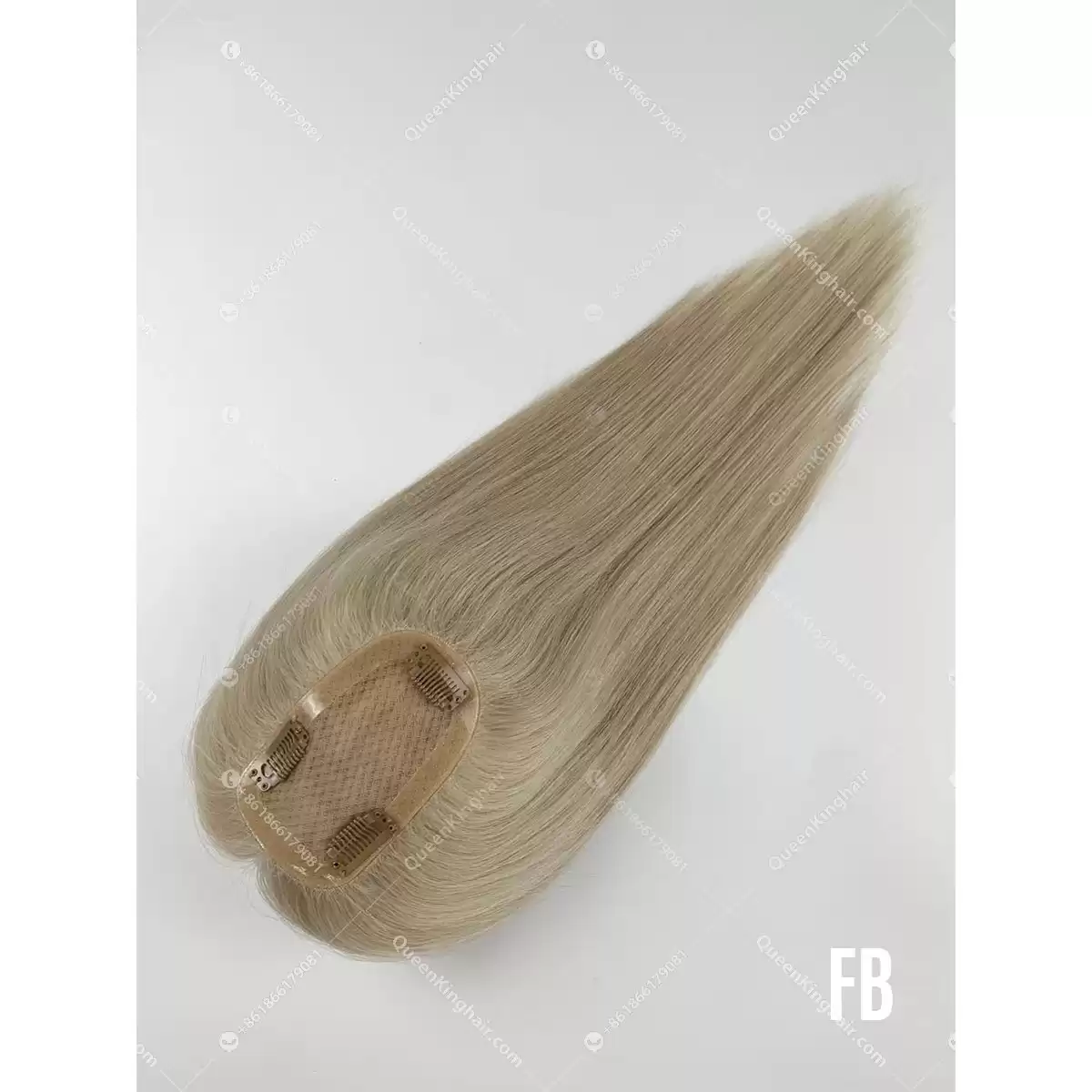 Virgin Hair Mono Base European Hair Topper Size 3"x5" Ready For Shipment
