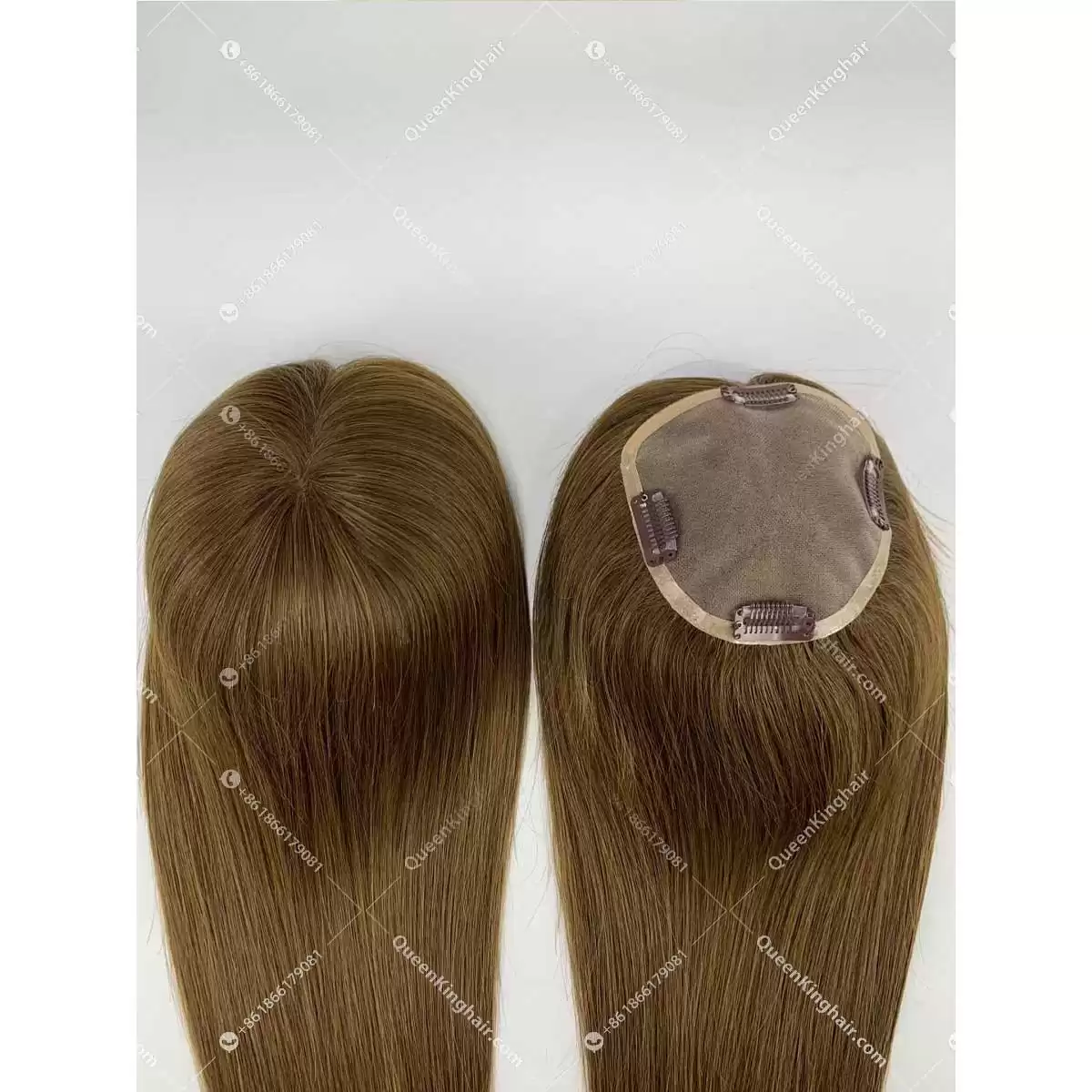 Virgin Hair Mono Base European Hair Topper Size 5"x5" Ready For Shipment