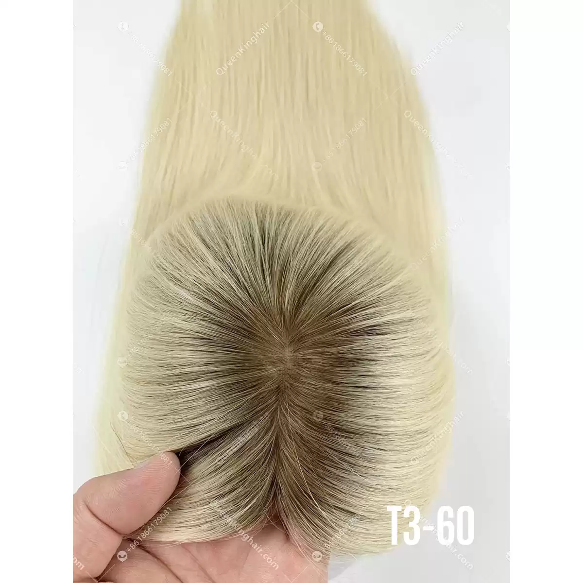 20" Virgin Hair Hd lace Base European Hair Topper Size 5.5"x6" Ready For Shipment