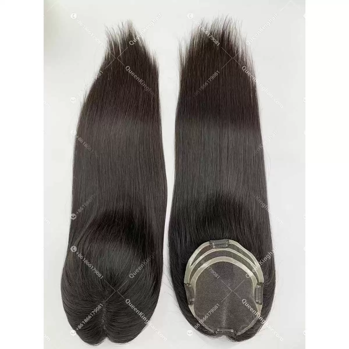 20" Virgin Hair Hd lace Base European Hair Topper Size 5.5"x6" Ready For Shipment