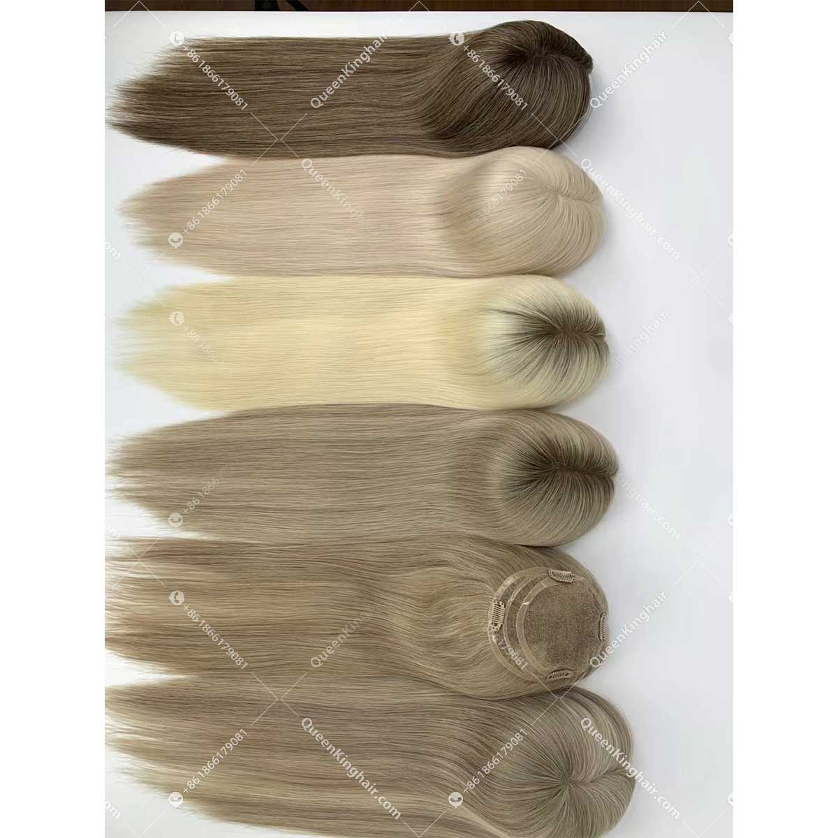 20" Virgin Hair Hd lace Base European Hair Topper Size 5.5"x6" Ready For Shipment