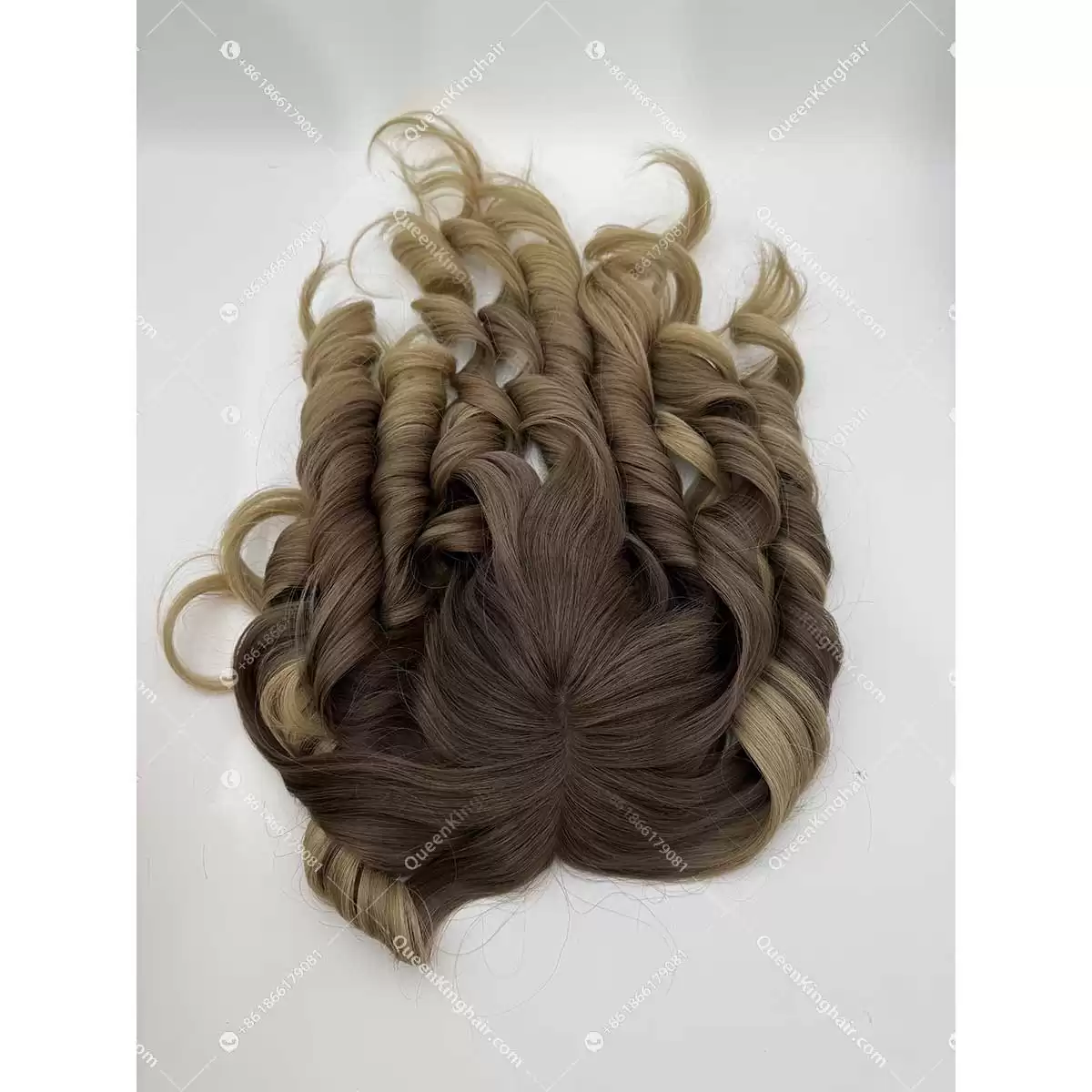 22 inches 7x7 with 4x4 silk base ombré ashy blonde with money piece in front European double drawn virgin hair