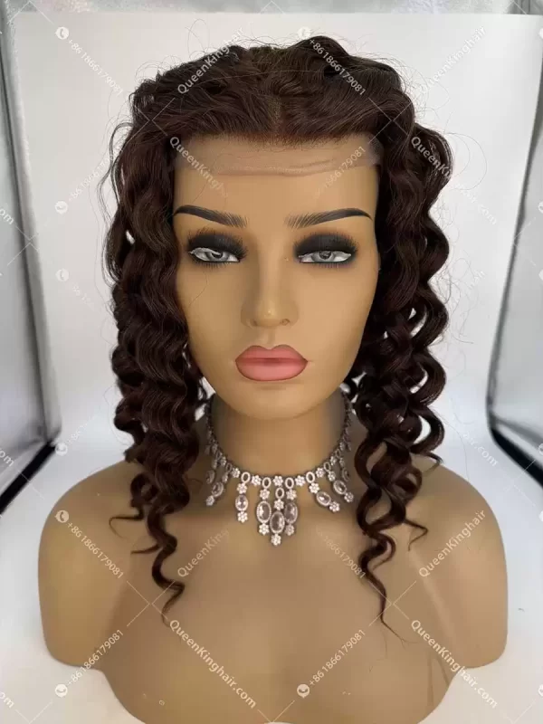 002 16 inches #4 brown color topper size 7x9 inches 5 stock ready for shipment