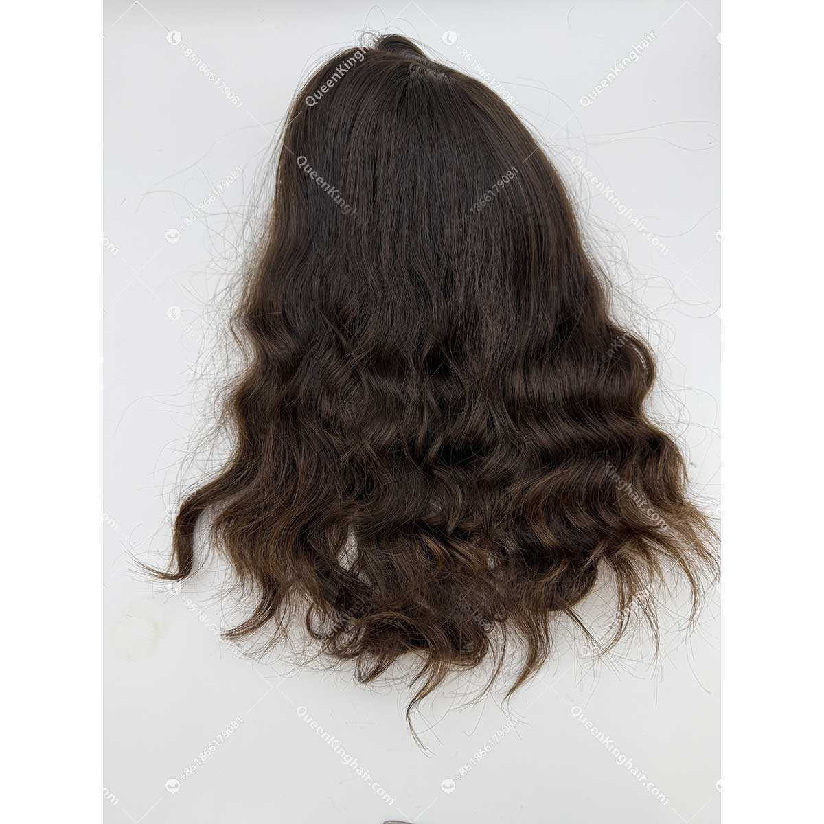 12 inches Russian virgin hair natural wave topper with 4x4 silk base