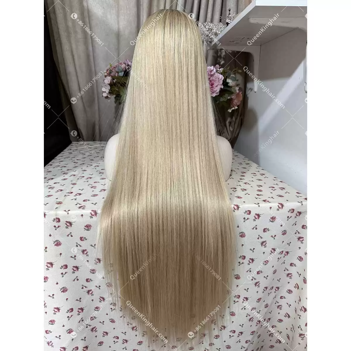 28 inches full Hd lace double drawn virgin hair ombré blonde ashy brown roots with blonde in front hairline 41