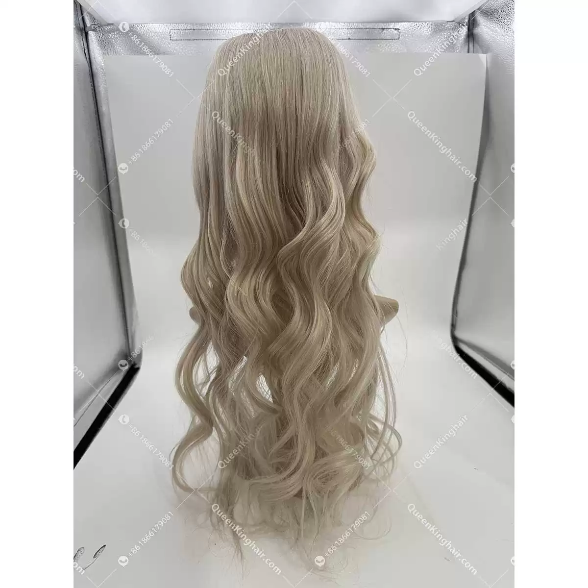 Remy hair hat wig white blonde wig