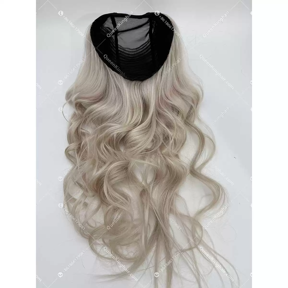 Remy hair hat wig white blonde wig