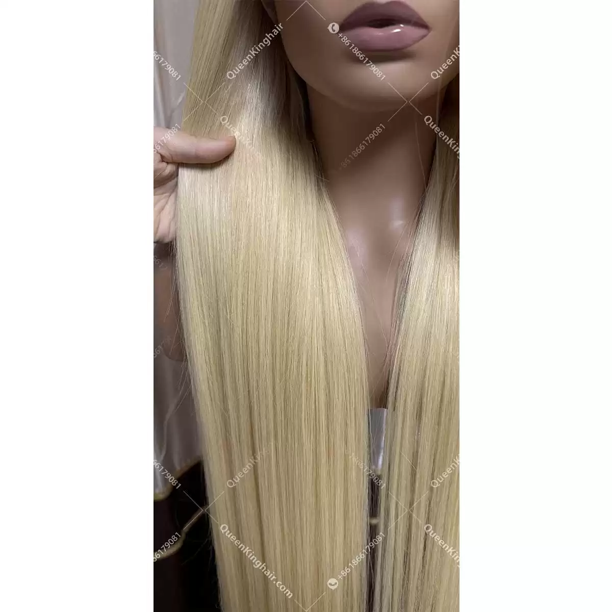 40 inches and 50 inches virgin hair full lace wig 613 180% density