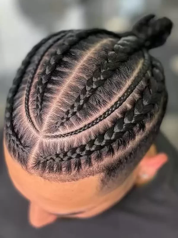 Braid Men Toupee Silk Base 8x10 Ready for shipment