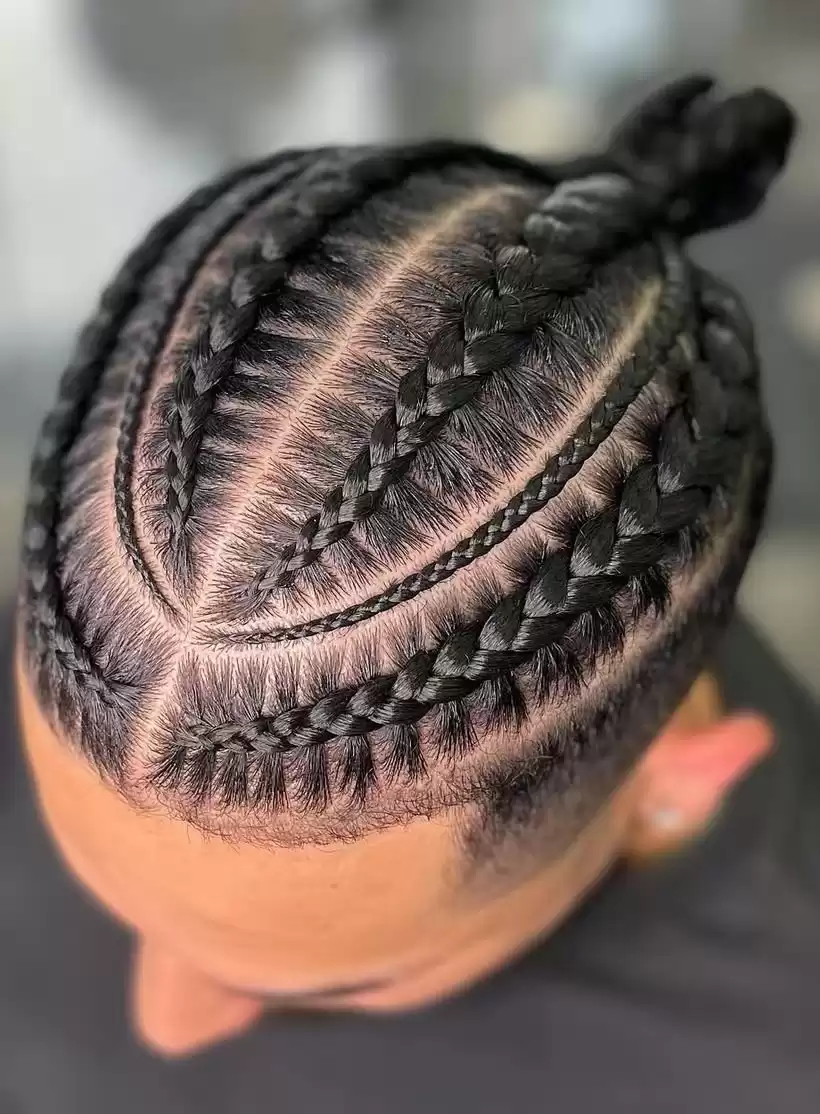 Braid Men Toupee Silk Base 8x10 Ready for shipment