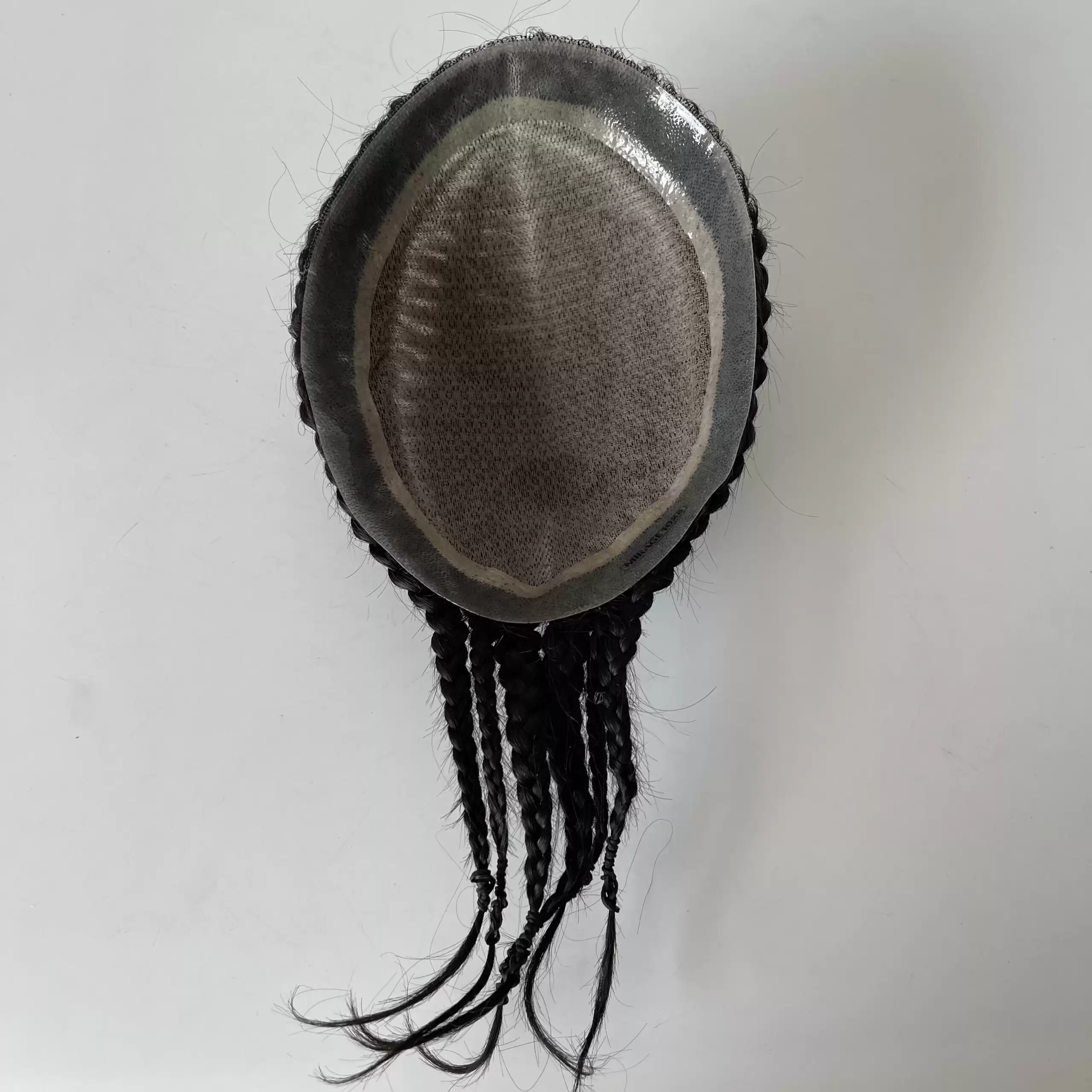 Braid Men Toupee Silk Base 8x10 Ready for shipment