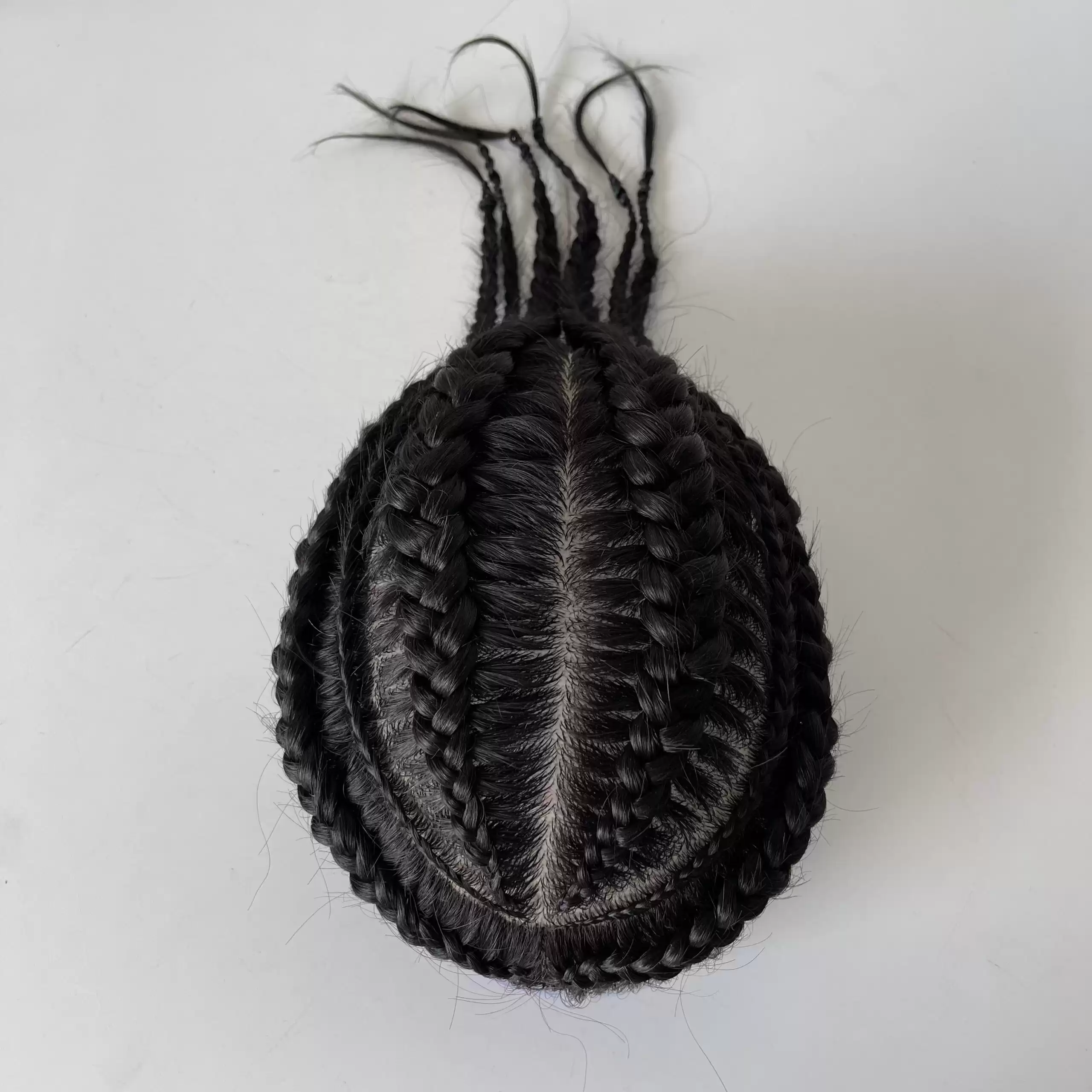 Braid Men Toupee Silk Base 8x10 Ready for shipment