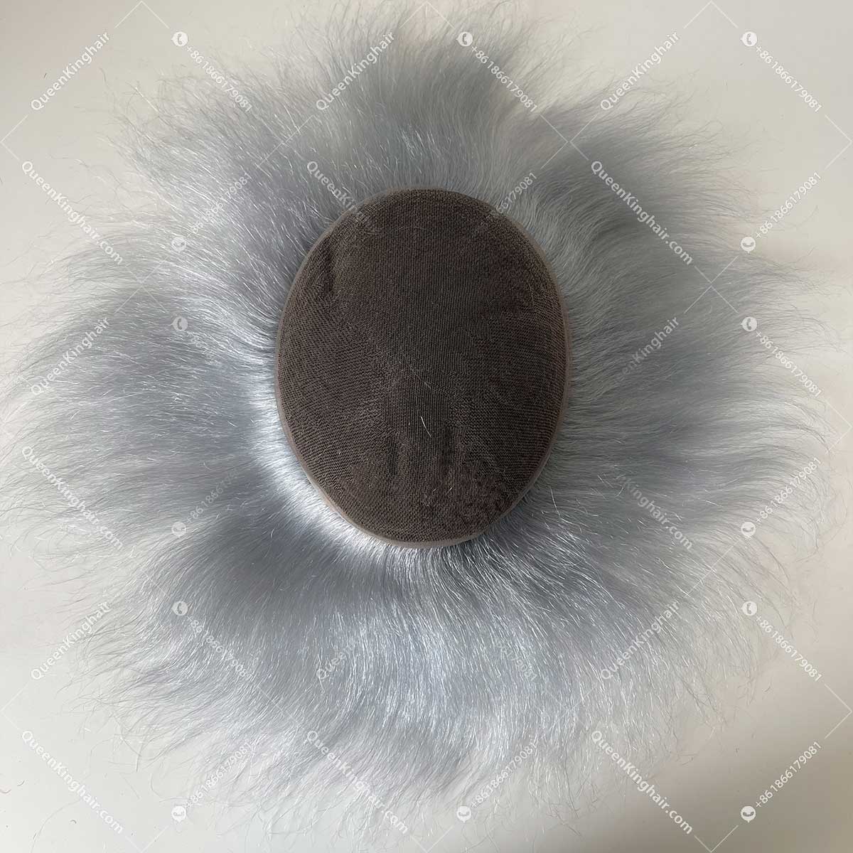 1B grey ombré hair 8×10 inches cut be cut into different sizes all Swiss lace base