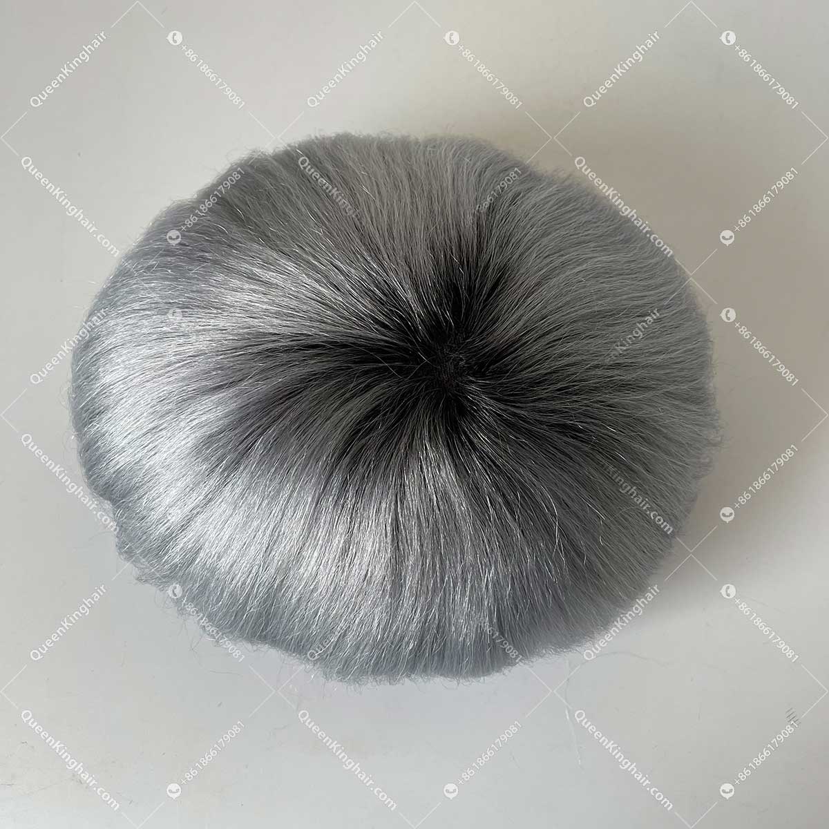 1B grey ombré hair 8×10 inches cut be cut into different sizes all Swiss lace base