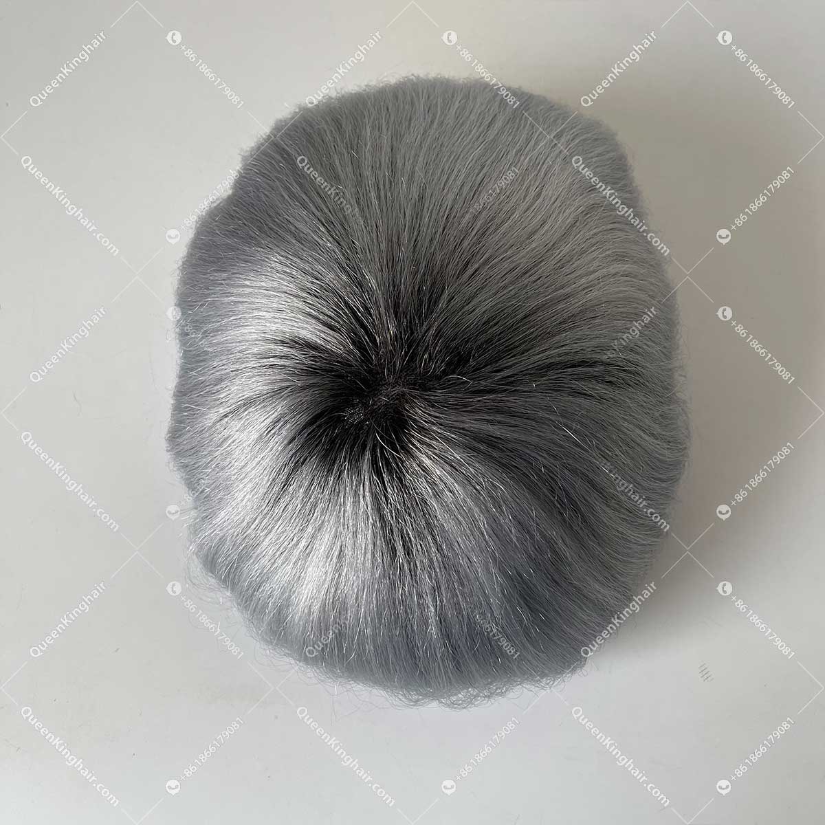 1B grey ombré hair 8×10 inches cut be cut into different sizes all Swiss lace base