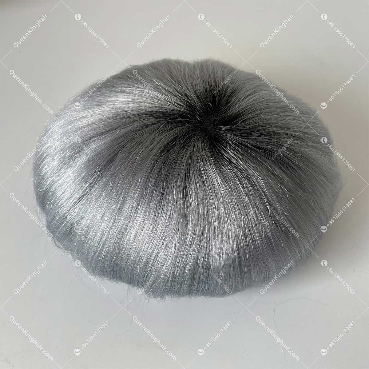 1B grey ombré hair 8×10 inches cut be cut into different sizes all Swiss lace base