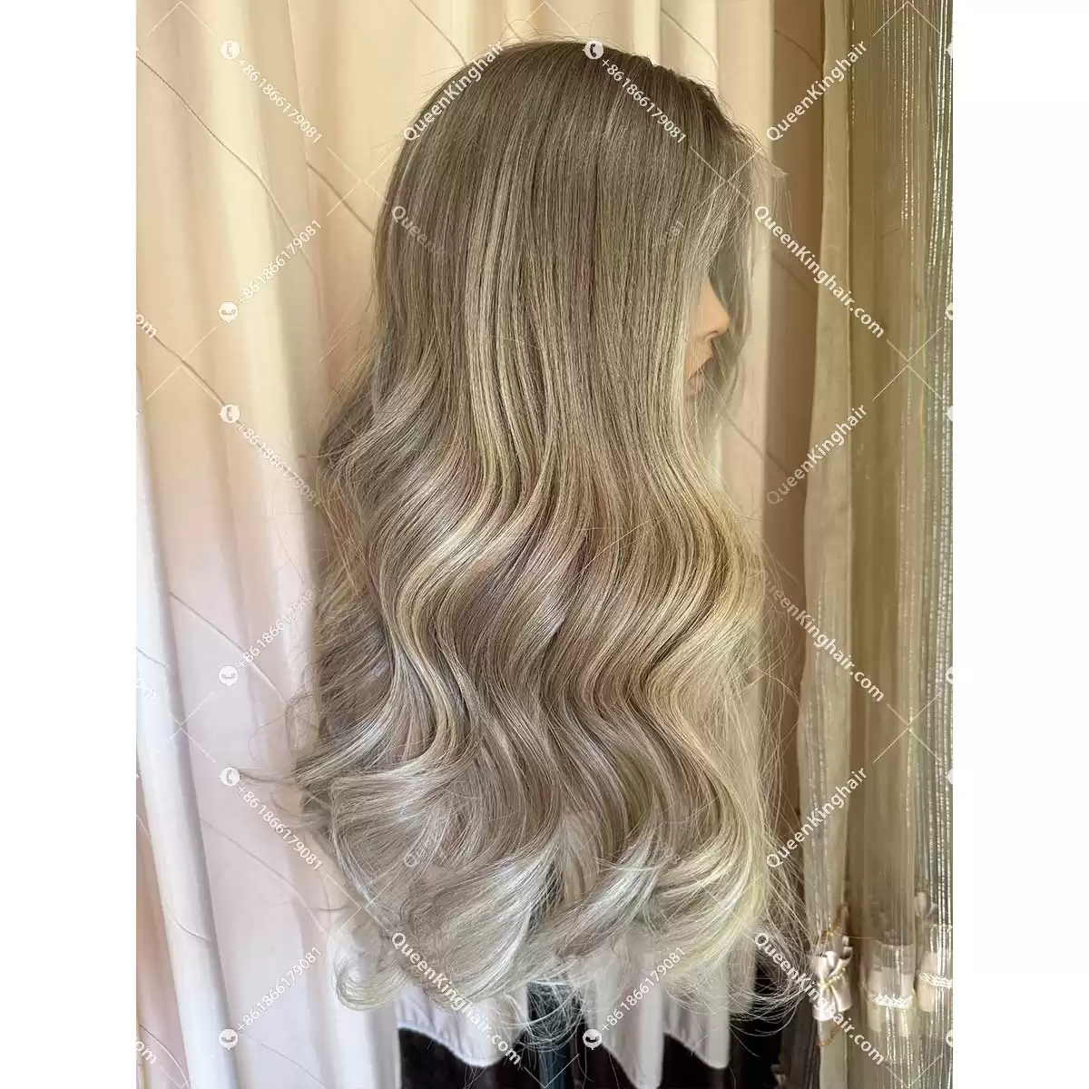 Custom color hd lace 22" 13x6 with 4x4 silk base 180% density