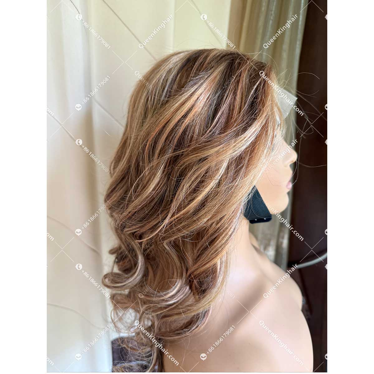 3 tones highlights color wigs remy hair 13x6 transparent lace 150% density 4/27/30