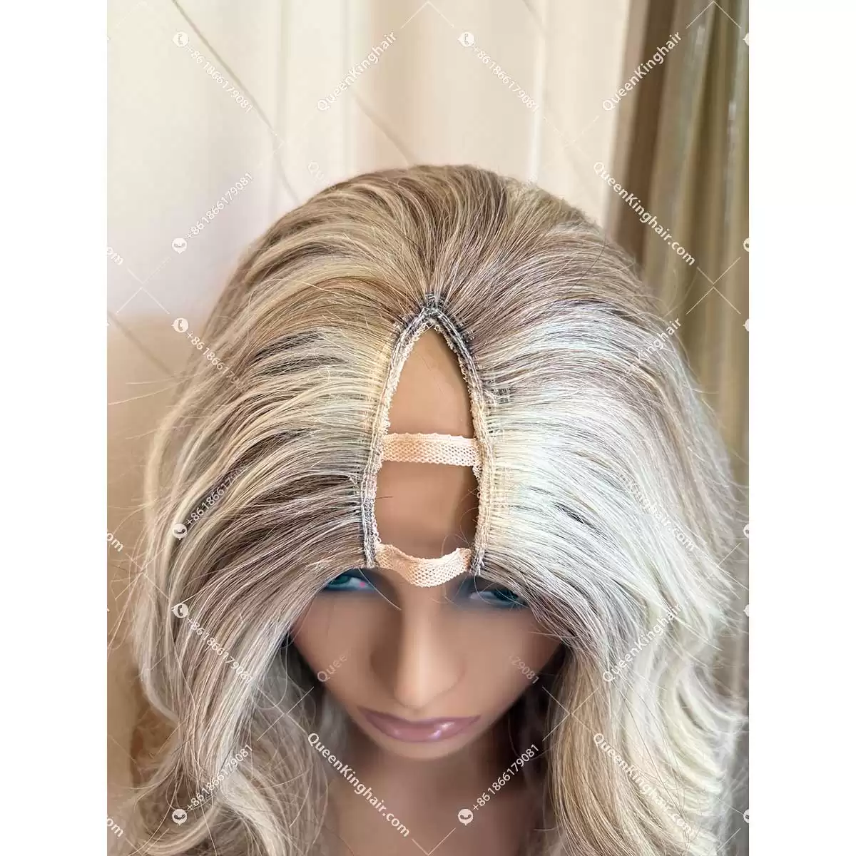 V part wig Blair remy hair machine made wig