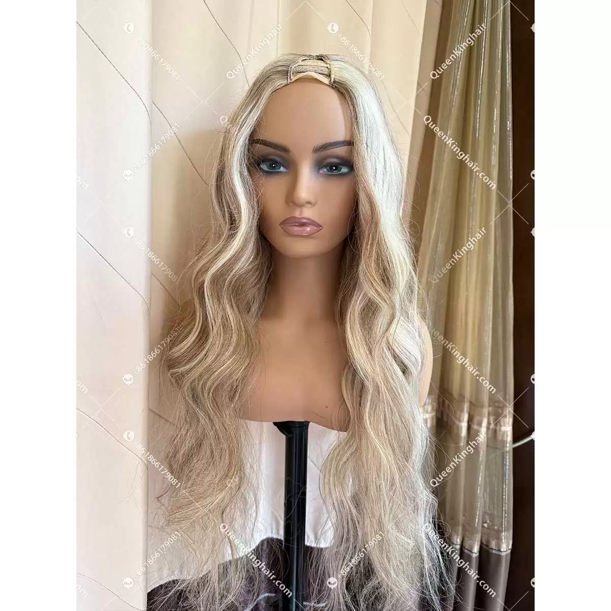 V part wig Blair remy hair machine made wig