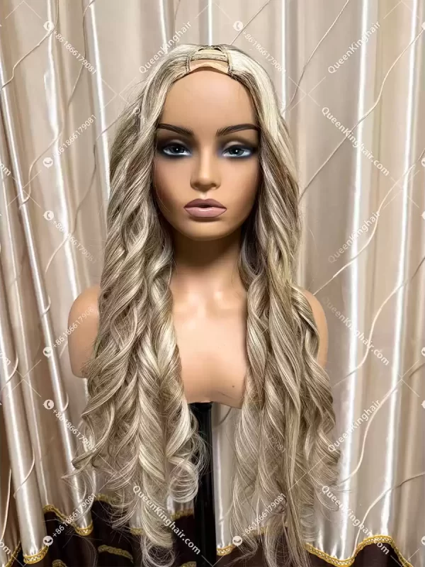 V part wig Blair remy hair machine made wig