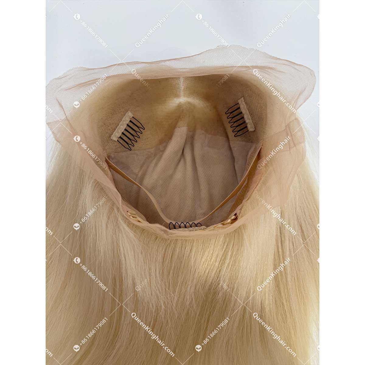 8 inches full transparent lace wig 180% denisty bob virgin hair white blonde