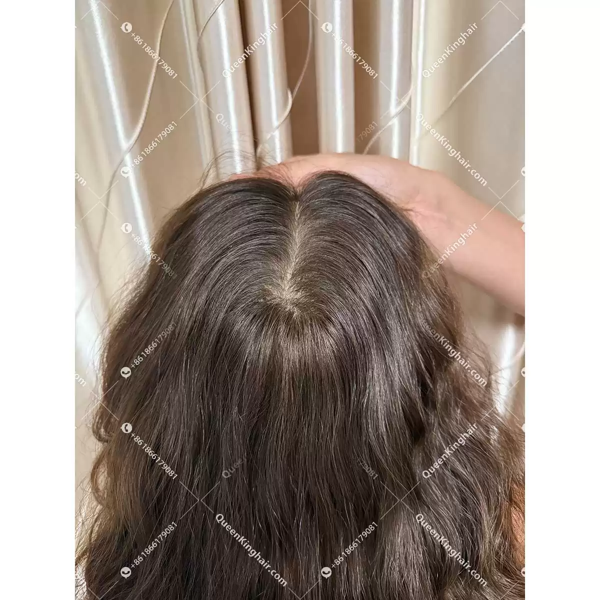 Russian Raw Hair made 10"x11.5" topper unprocessed natural color and texture with 4x4 silk base