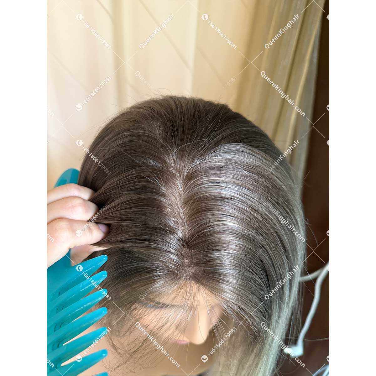 20 inches Blair full lace wig with 4x4 silk base and Pu around medical wig 150% density