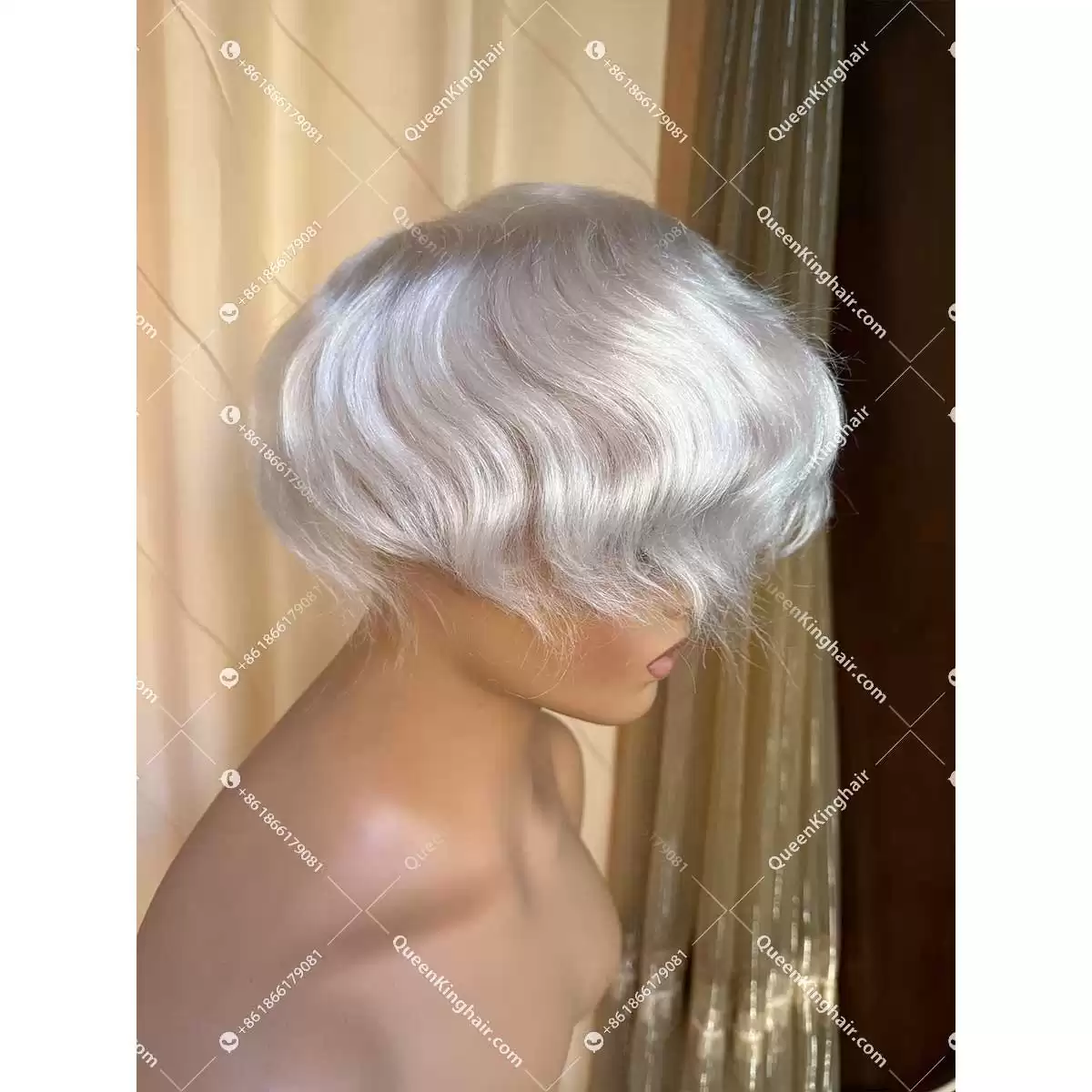 8x10 inches can be cut into different sizes white blonde human hair pu base 100% density