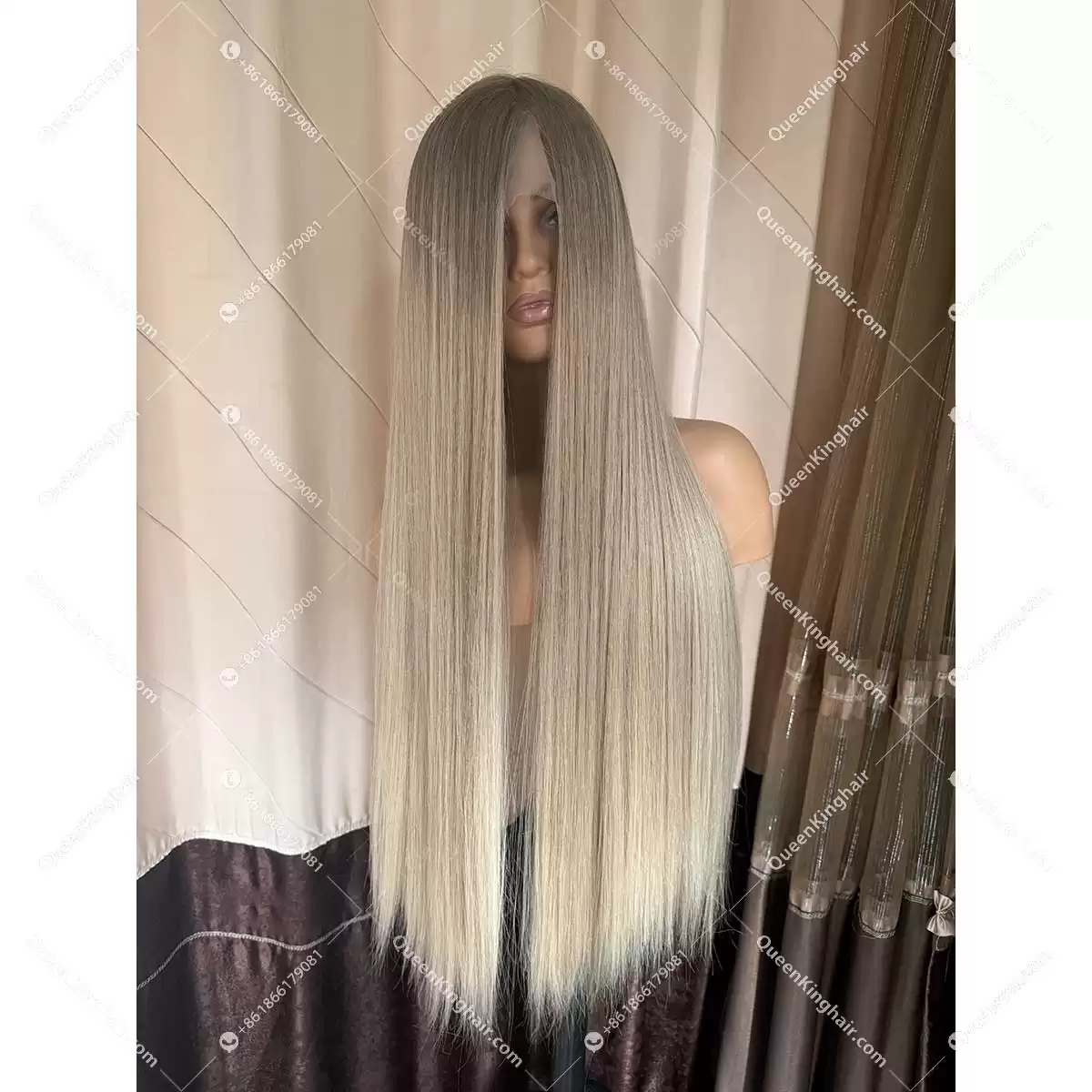 30 inches double drawn virgin hair 6x6 with 4x4 silk base 400 grams hair