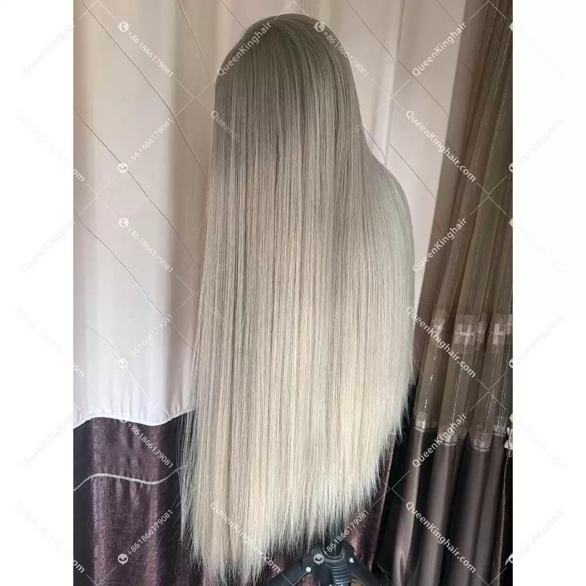 30 inches double drawn virgin hair 6x6 with 4x4 silk base 400 grams hair