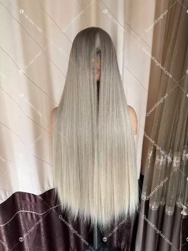 30 inches double drawn virgin hair 6x6 with 4x4 silk base 400 grams hair
