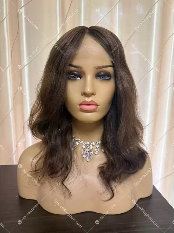 001 Russian hair natural color and texture medical wig all handmade ear to ear Hd lace with silk base invisible knots 12 to 16 inches