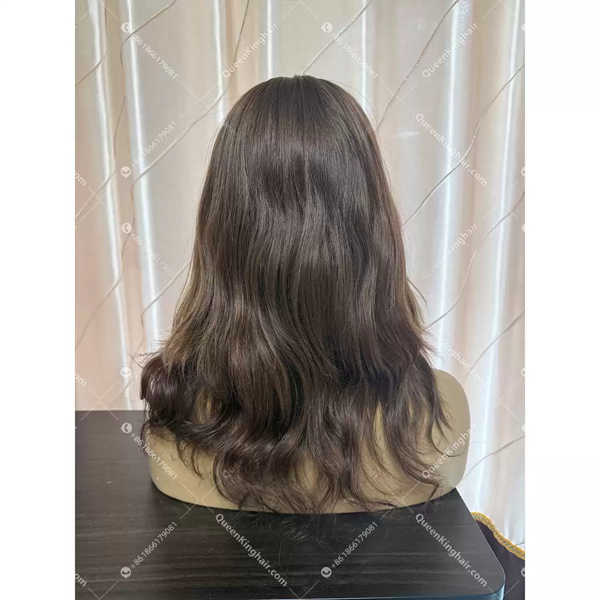 Russian hair natural color and texture medical wig all handmade ear to ear Hd lace with silk base invisible knots 12 to 16 inches