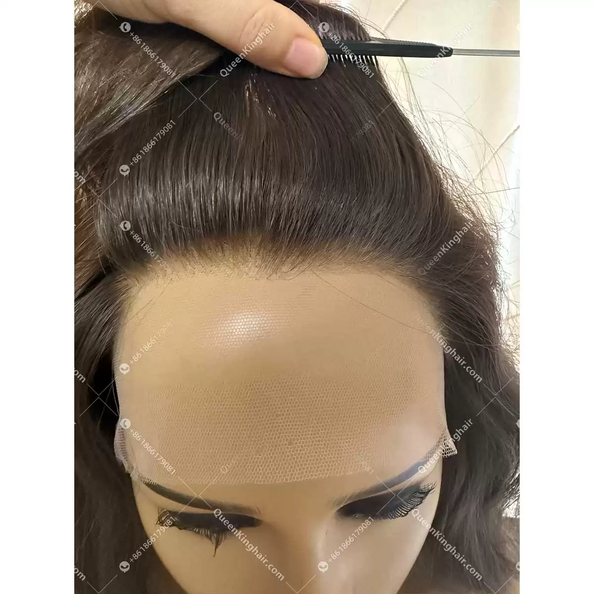 Russian hair natural color and texture medical wig all handmade ear to ear Hd lace with silk base invisible knots 12 to 16 inches