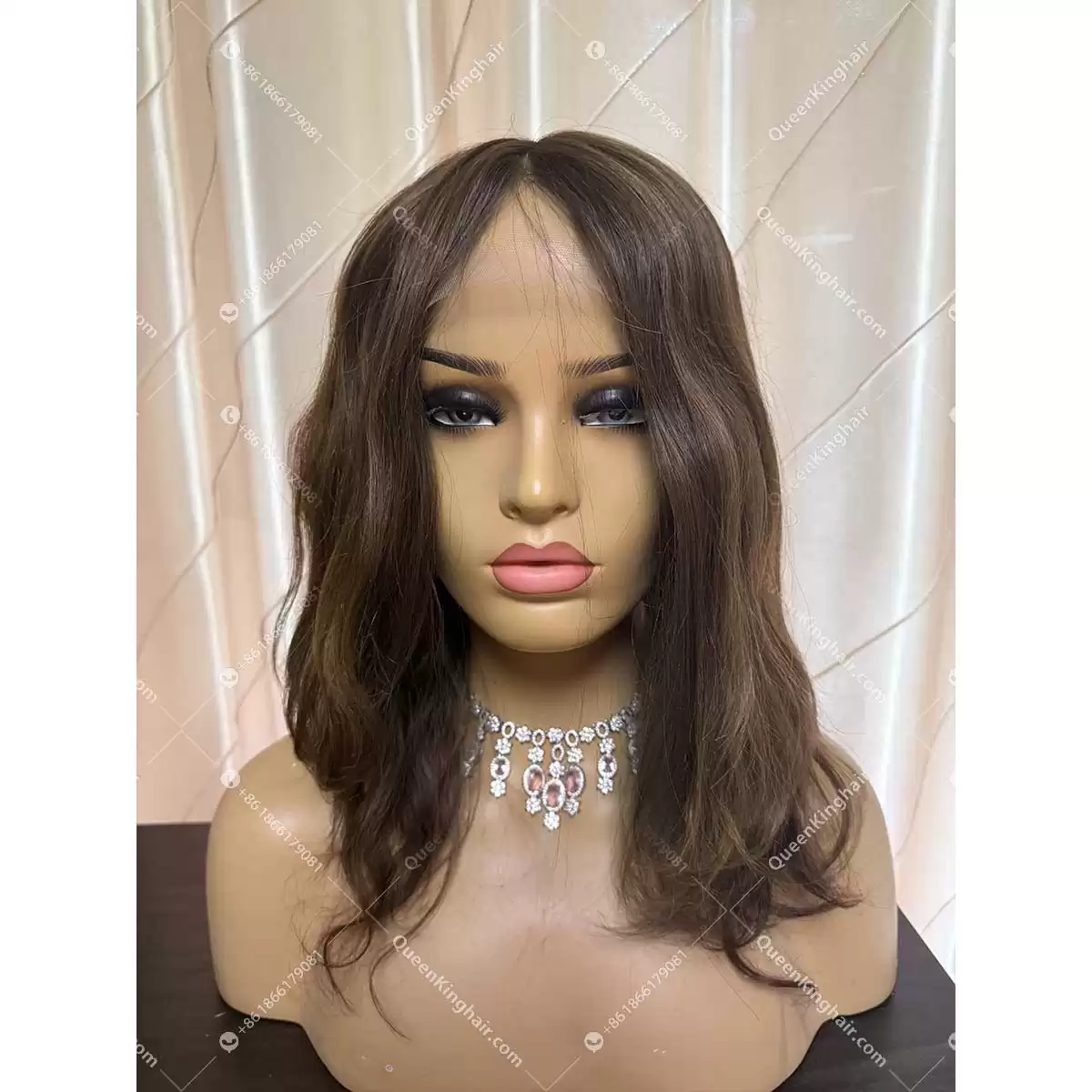 Russian hair natural color and texture medical wig all handmade ear to ear Hd lace with silk base invisible knots 12 to 16 inches