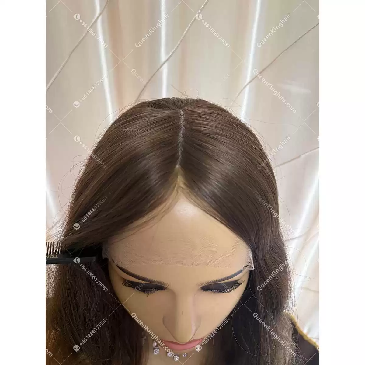 Russian hair natural color and texture medical wig all handmade ear to ear Hd lace with silk base invisible knots 12 to 16 inches