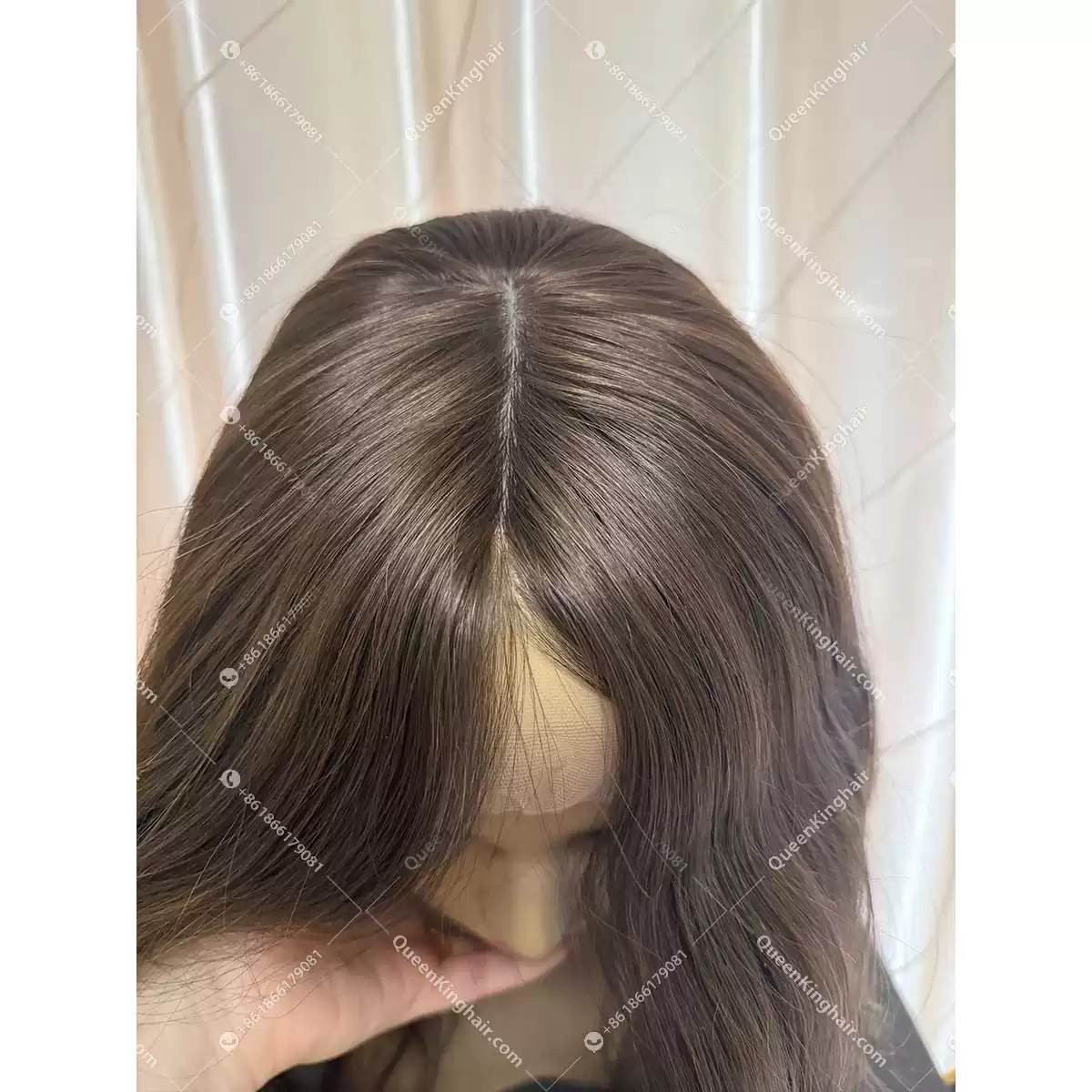 Russian hair natural color and texture medical wig all handmade ear to ear Hd lace with silk base invisible knots 12 to 16 inches