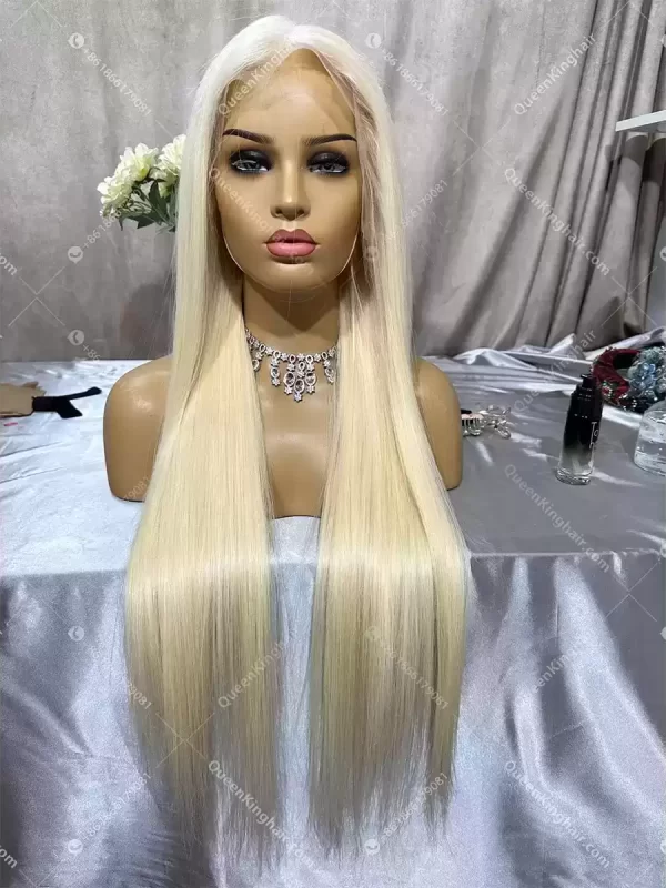 18 inches full lace wig Remy hair 613 150% density small cap