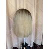 Ombré blonde color full lace wig transparent lace double drawn virgin hair wig