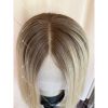 Ombré blonde color full lace wig transparent lace double drawn virgin hair wig