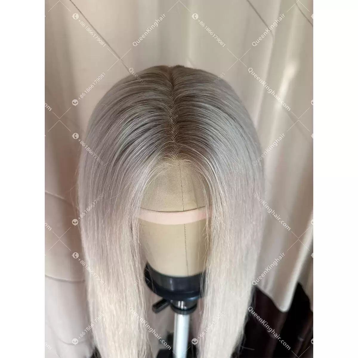 05 Ombré white blonde remy hair 13x6 150% density transparent lace