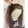01 Invisible knots hd lace 13x6 lace front wig with 4x4 silk base Brunnett Brown color double drawn virgin hair wig
