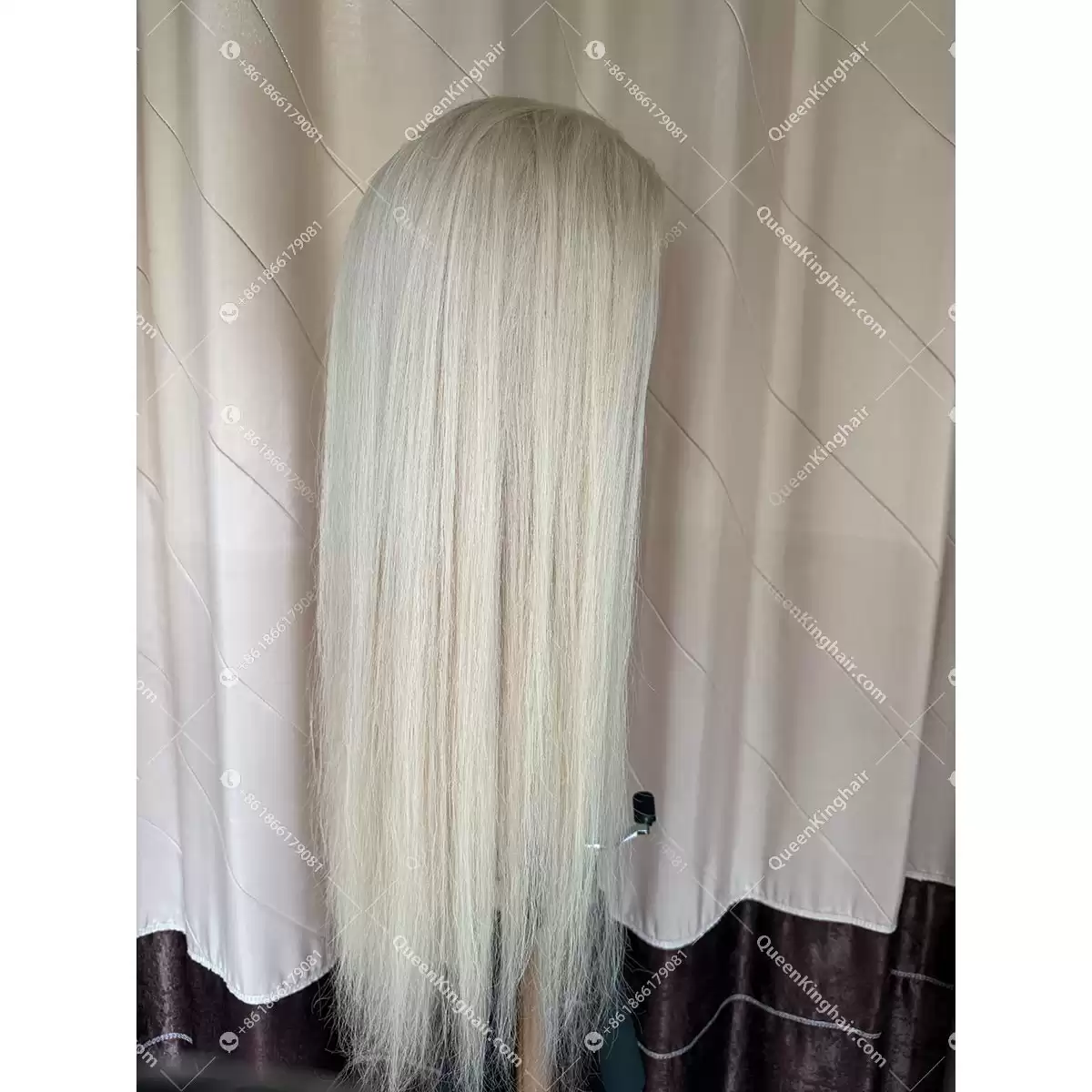 01 13x6 HD Lace White blonde color regular virgin hair wig 150% density full ends