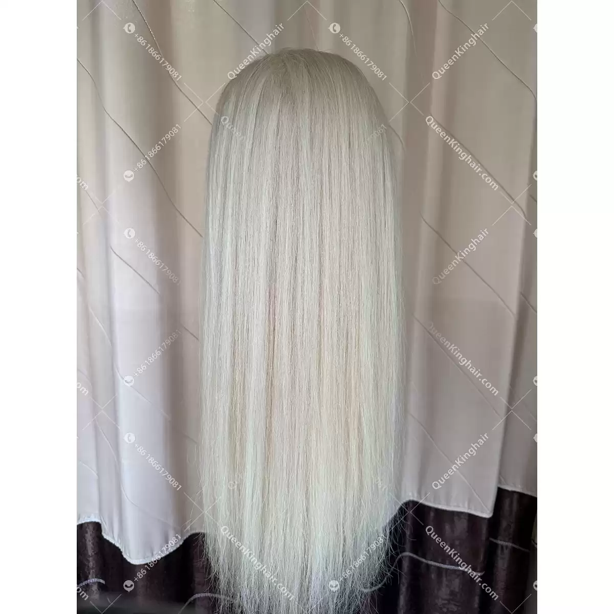 02 13x6 HD Lace White blonde color regular virgin hair wig 150% density full ends